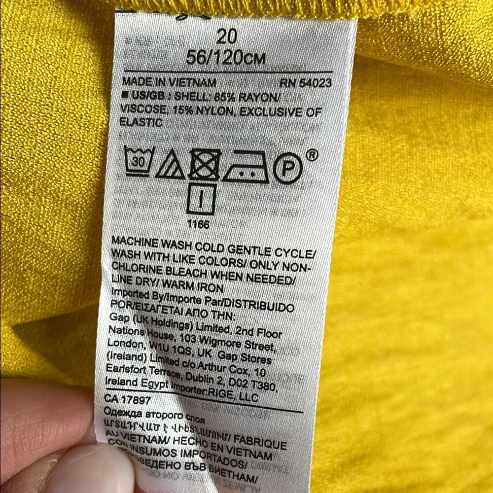 Banana Republic Sun Dress Yellow Sleeveless Dress Size 20 - Picture 4 of 4